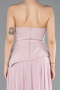 Robe de Soirée Longue Mousseline Poudre ABU5681