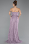 Robe De Soirée Lacé Longue Lavande ABU5642