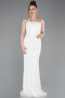 Robe De Soirée Perlé Longue Blanc ABU5511