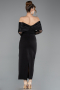 Robe de Cérémonie Midi Noir ABK2533