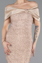 Robe De Soirée Perlé Midi Or ABK2461
