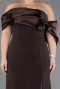Robe Grande Taille Longue Brun ABU5047