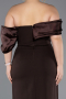 Robe Grande Taille Longue Brun ABU5047