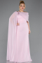 Robe De Soirée Grande Taille Mousseline Longue Poudre ABU5419