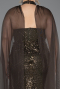 Robe De Fiançailles Grande Taille Longue Kaki ABU5596