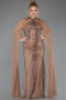 Robe De Fiançailles Grande Taille Longue Cuivre ABU5596