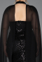 Robe De Fiançailles Grande Taille Longue Noir ABU5596