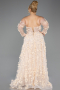 Robe De Fiançailles Grande Taille Longue Or ABU5660