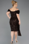Robe De Invitation Grande Taille Midi Brun ABK2534