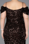 Robe De Invitation Grande Taille Midi Brun ABK2534