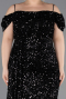Robe De Invitation Grande Taille Midi Noir ABK2534