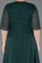 Robe de Soirée Grande Taille Longue Mousseline Émeraude ABU5613