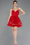 Tenue de Soirée Courte Rouge ABK2435