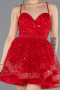 Tenue de Soirée Courte Rouge ABK2435