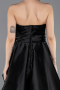 Robe De Soirée Satin Longue Noir ABU4774