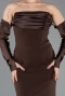 Robe De Soirée Longue Brun ABU4398