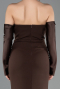 Robe De Soirée Longue Brun ABU4398