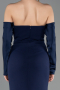 Robe De Soirée Longue Bleu Marine ABU4398