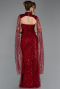 Robe De Soirée Perlé Longue Rouge Bordeaux ABU5652