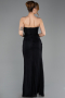 Robe de Soirée Longue Dantelle Noir ABU5700