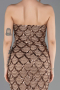 Robe de Soirée Longue Squameuse Cuivre ABU5701