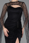 Robe De Soirée Dantelle Longue Noir ABU5614