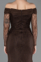 Robe De Soirée Dantelle Longue Brun ABU5617