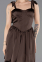 Robe de Soirée Courte Satin Brun ABK2536