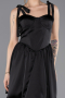 Robe de Soirée Courte Satin Noir ABK2536