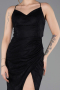 Robe de Soirée Longue Dantelle Noir ABU5719