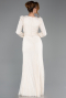 Robe de Soirée Longue Dantelle Beige ABU5720