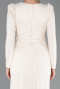 Robe de Soirée Longue Dantelle Beige ABU5720