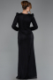 Robe de Soirée Longue Dantelle Noir ABU5720