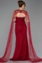 Robe De Soirée Dantelle Longue Rouge Bordeaux ABU5614