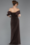 Robe De Soirée Longue Brun ABU4024