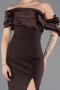Robe De Soirée Longue Brun ABU4024