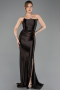 Robe de Soirée Longue Brun ABU5707