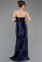Robe de Soirée Longue Bleu Marine ABU5707