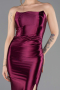 Robe de Soirée Longue Couleur Cerise ABU5707