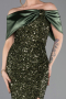 Robe de Soirée Longue Kaki ABU5711
