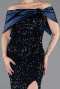 Robe de Soirée Longue Bleu Marine ABU5711