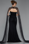 Robe De Soirée Dantelle Longue Noir ABU5614