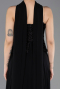Robe de Soirée Longue Mousseline Noir ABU5715