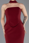 Robe de Soirée Longue Rouge Bordeaux ABU5735