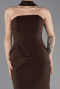 Robe de Soirée Longue Brun ABU5735