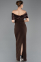 Robe De Soirée Longue Brun ABU5352