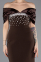 Robe De Soirée Longue Brun ABU5352