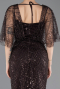 Robe de Soirée Longue Perlé Brun ABU5718