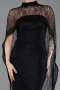 Robe de Soirée Longue Dantelle Noir ABU5739