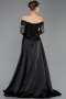 Robe de Soirée Longue Dantelle Noir ABU5723